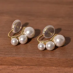 New Simple Three Ball Earrings Fashion Mosquito Incense Plate Ear Clip Women's Hundred Gift Wholesale