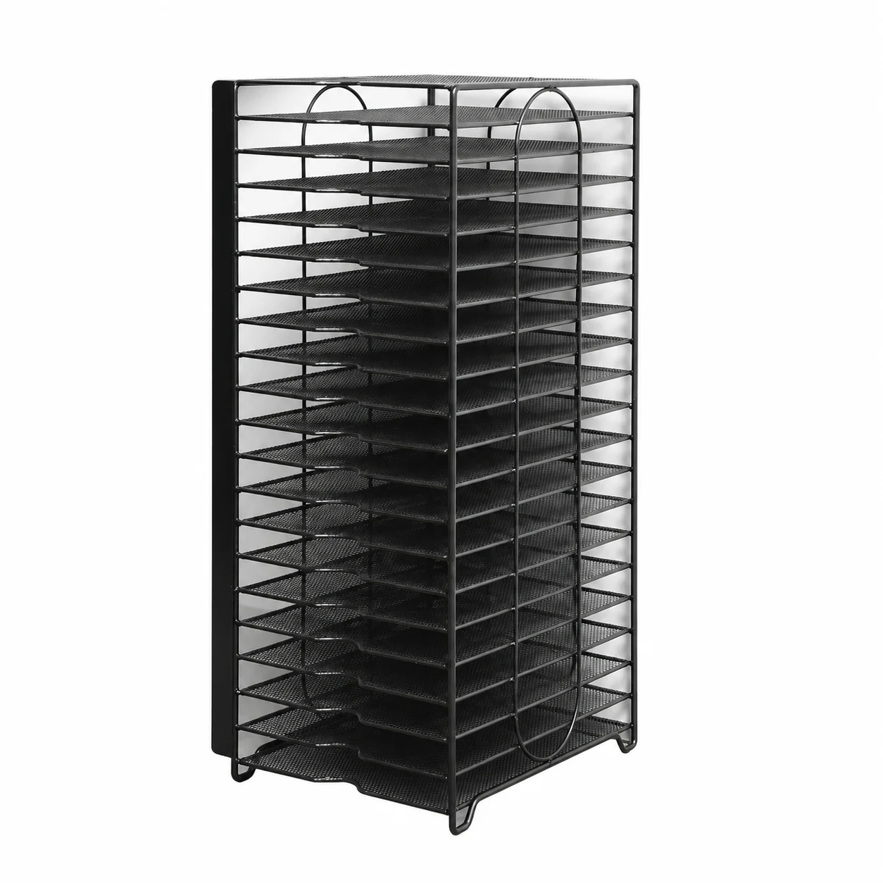 Letter Case, 20 Layers, Document Case, Desktop Storage, Metal, A4 Compatible, Reinforced Base, Foldable, for Office
