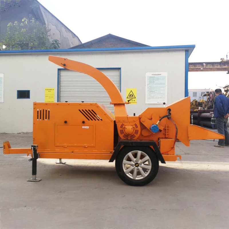 Efficient 8T/H High Output Wood Chipper Industrial Timber Crusher with Conveyor Belt & Magnetic Separation System