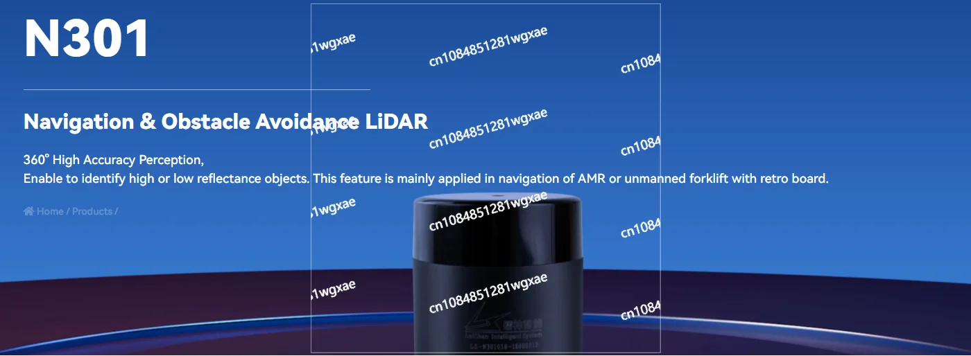 

360 ° TOF Навигация Предотвращение препятствий LiDAR 2D Сканирование LiDAR N301 Серия 10-50 м