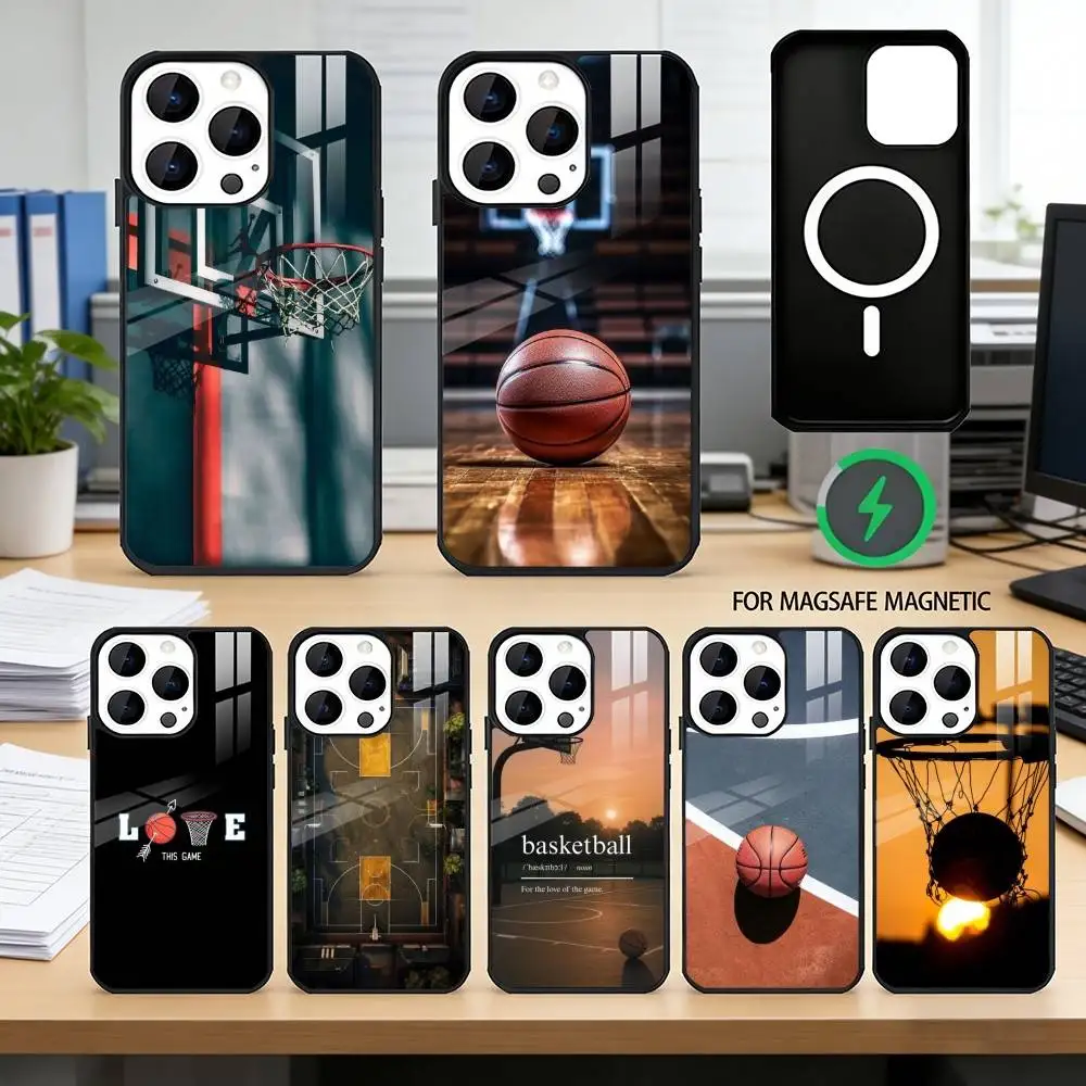 

B-basketball D-dunk Phone Case For iPhone17,16,15,14,13,12,11 Plus,Pro Magnetic with Magsafe Wireless Charging