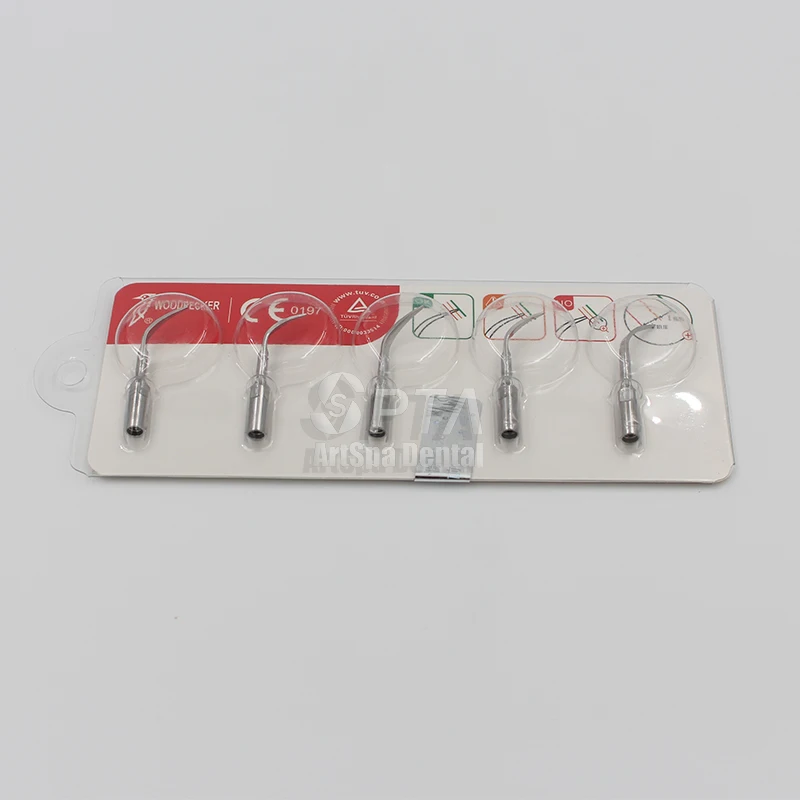 5 Piece/Pack 100% Dental Woodpeck Original Scaling Ultrasonic Scaler Tips G1 G2 G4 P1 Mixed Scaling Tips Dental Instrument