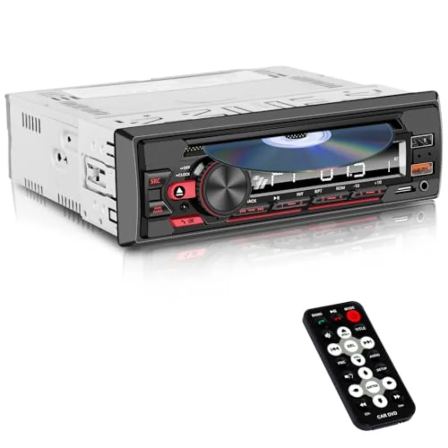 

Single Din Car Stereo with CD/DVD Player Upgrade Your Classic Car with Bluetooth, USB, AUX, SD Card, FM, MP3, Selectable RCA Ou
