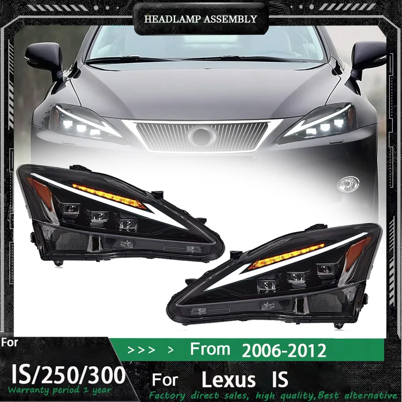 

Автомобильная фара для Lexus IS IS250 2006-2012, обновленная, модифицированная для нового DRL, динамический указатель поворота, светодиодная фара, автоаксессуары