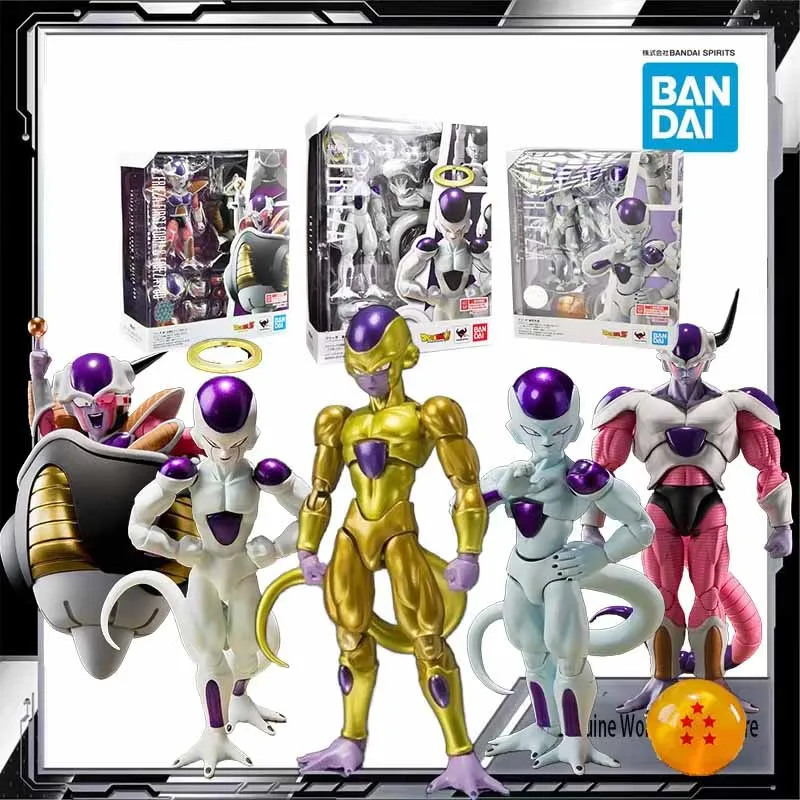 BANDAI Original MODEL KIT S.H.Figuarts FRIEZA GOLD FRIEZA FINAL  Anime Action Figure Toys Collection Model Gifts for Boys 130mm