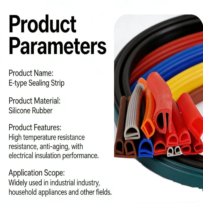 1PC E-Shaped Silicone Seal Strip High Temp Resistant for Steam Oven Steamer Cabinet Double E Slot Type Gasket