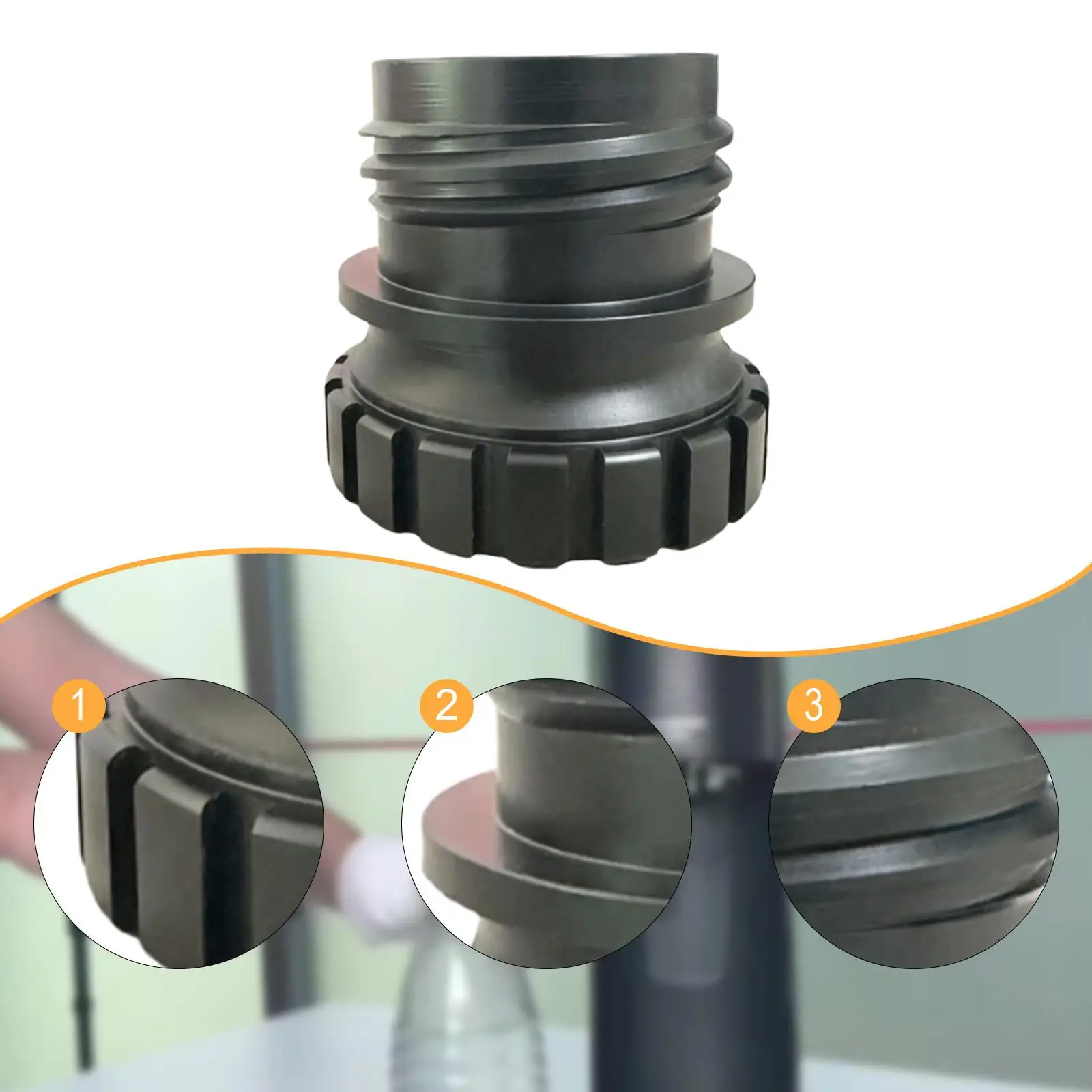 Glass Bottle Adapter Cap Quick Connection Replacement Part for Soda Making Fit 0.7L Bottles Easy Install