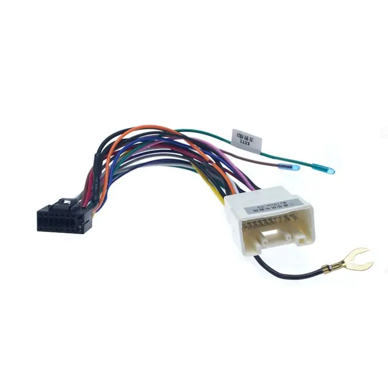 Plain 3Pc Car Stereo Radio 16PIN Adaptor Wiring Harness For Lancer-Ex ASX Power Calbe Wire Head Unit Harness