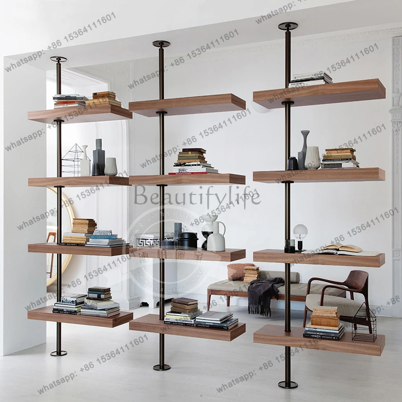 Partition solid wood multi-layer hanger, wrought iron hanging storage green plant flower decoration frame