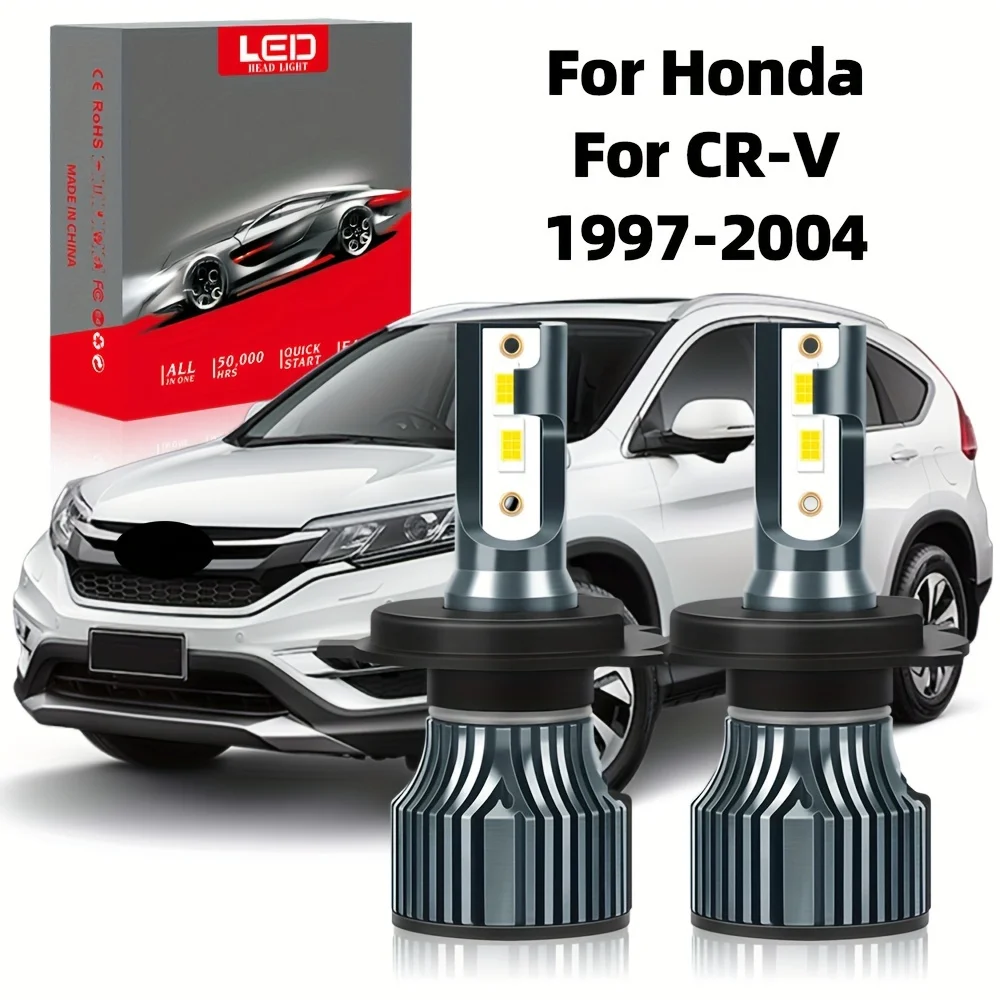 Fit For Honda CR-V (1997-2004), All In One 6500K White Light Bulbs 3-Minutes Fast Install Ation Fan 200M Exposure Distance, 2pcs