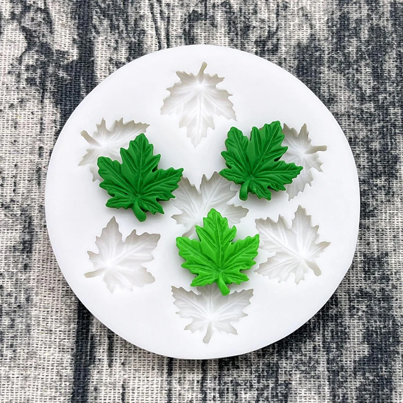 Maple Leaves Silicone Mold Sugarcraft Cupcake Baking Mold Fondant Cake Decorating Tools