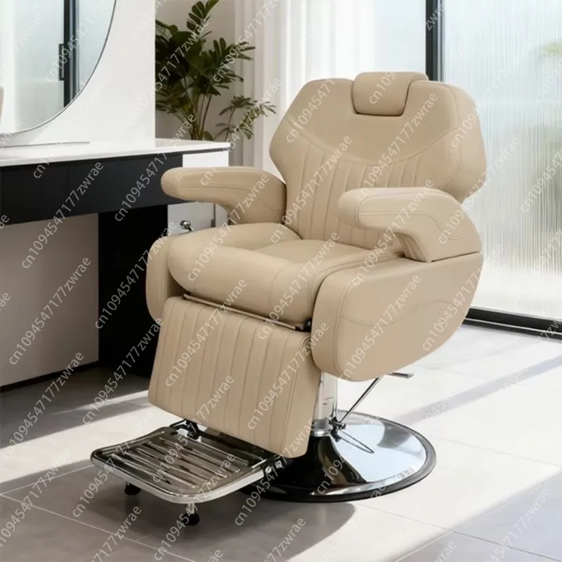 Large Heavy Duty Hydraulic Pump Barber Chair Synthetic Leather Seat Modern Design 360 Degree Rotation Height Adjustable