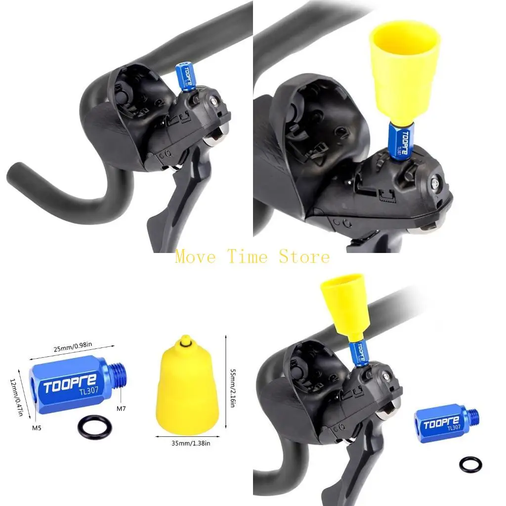 92ME Aluminum Alloy Bleed Funnel Adapter Road Bike Hydraulic Disc Brake Bleed Funnel Adapter Hand Shift Repair Tool Durable