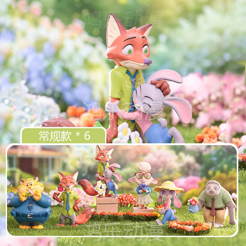 

Disney crazy Zootopia flower language world leopard police officer Judi Nick blind box statue hand do two yuan animation periphe