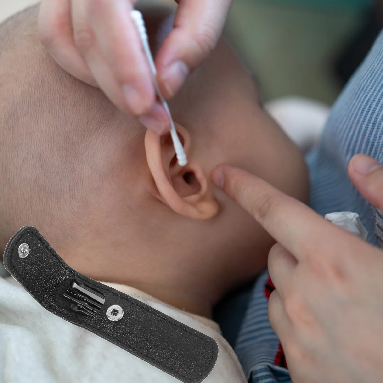 4 مجموعات المعادن الأذن المنتقى مجموعة مقاومة للاهتراء شمع الأذن أداة تنظيف المحمولة المنزل السفر الأذن تنظيف ملحق مريح شمع الأذن #1