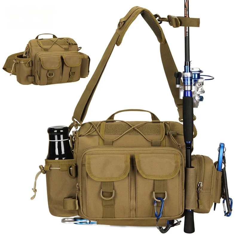 Tactical Camping Bag Backppack Chest Sling Outdoor Flshing Lure Rod Men Sports Handbags Shoulder Laser Molle Hunting Hiking Bags