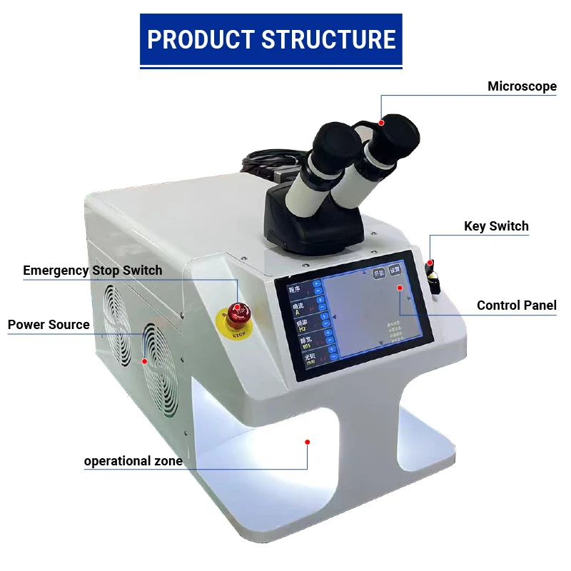 Portable YAG Laser Jewelry Welder for Bracelet Ring Necklace Repair - Desktop Gold Silver Welding Machine for Home Workshop Use
