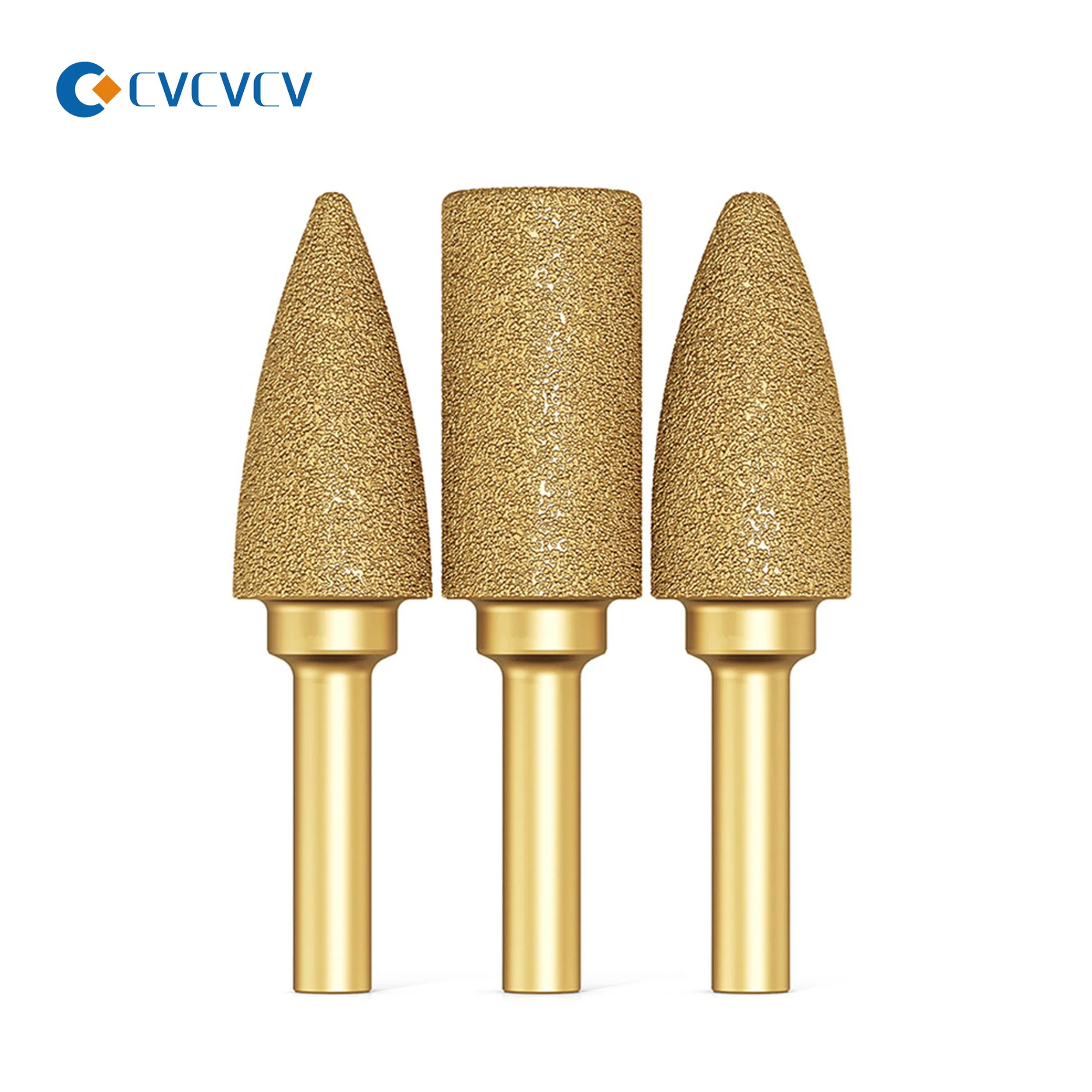 6mm Diamond Grinding Head Cylindrical Bullet Alloy Jade Cast Iron Grinding Rod Hand Electric Drill Polishing Brazing Grind Head