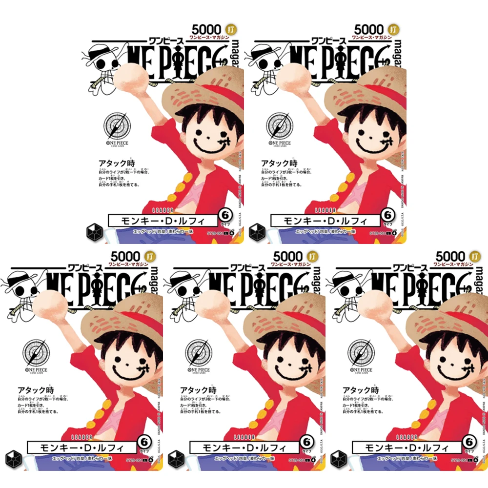 5Pcs/set Diy ONE PIECE Luffy Ace Sabo Japanese Flash Card OPCG Zoro Sanji Self Made Classic Anime Collection Card Gift Toy