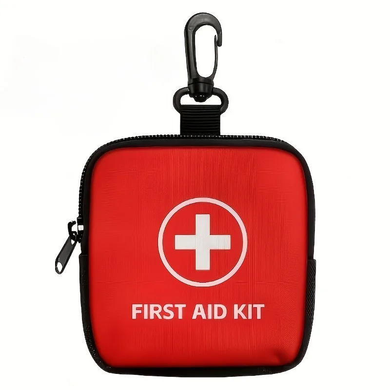 Zippered Portable First Aid Emergency Medical Kit Polyester Survival Bag Empty Medicine Storage Bag Wallet Mini Pouch for Home