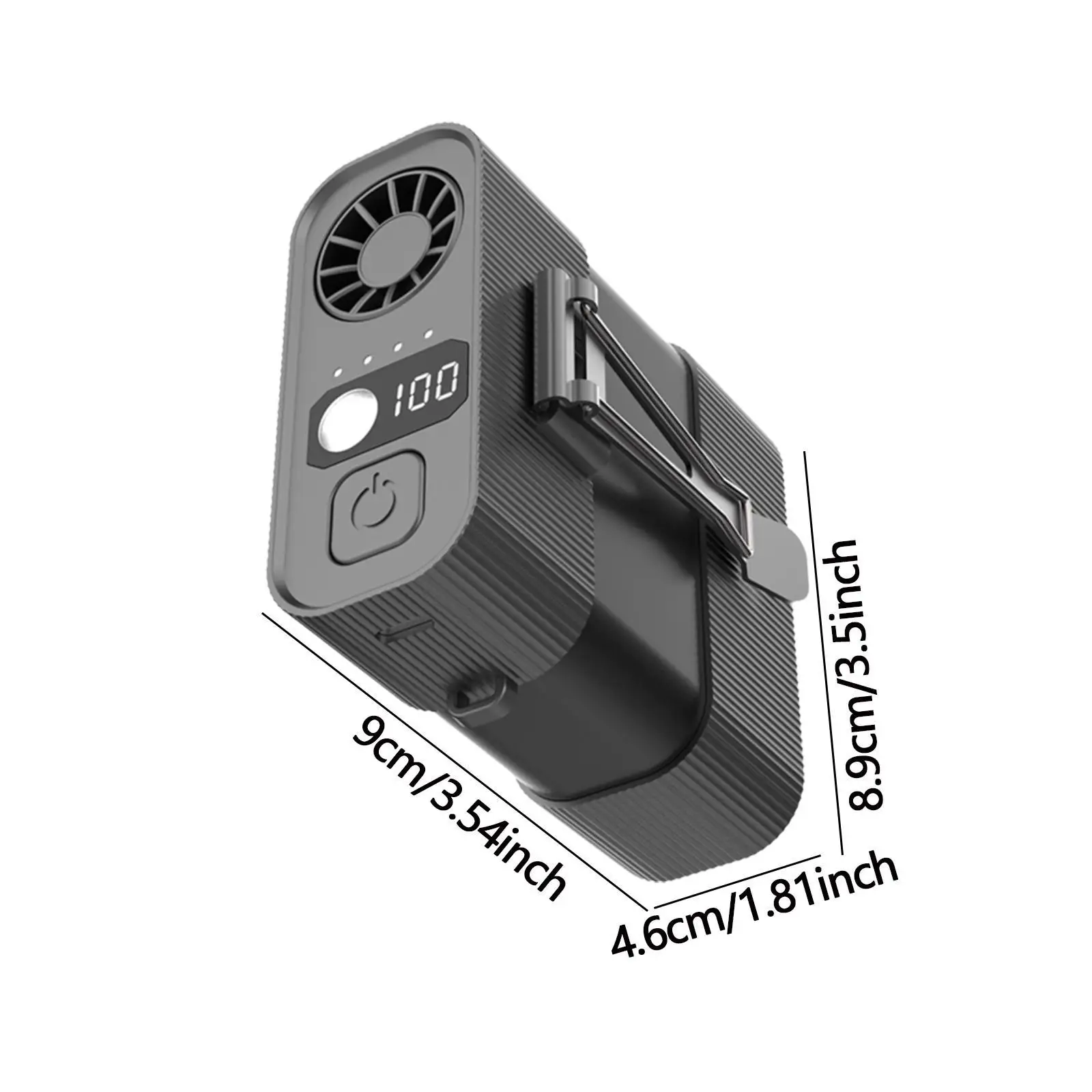 Ventilatore in vita Potente ventilatore personale ricaricabile tramite USB Ventilatore portatile tascabile portatile per zaino in spalla Trekking Escursionismo Arrampicata Campeggio