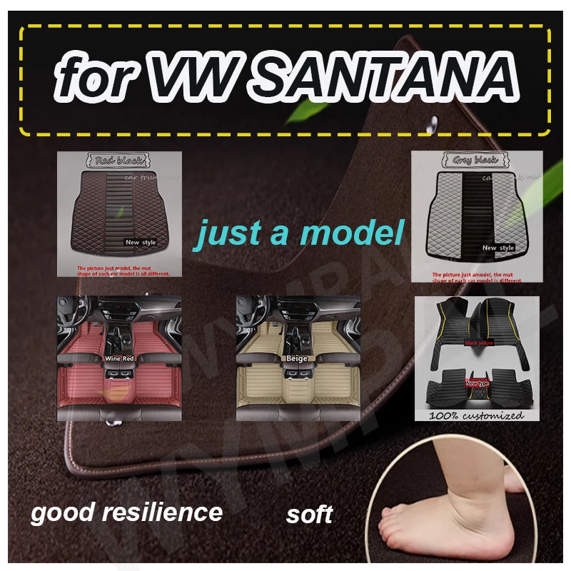 LUXURY Car Floor Mats For VW VW SANTANA 1999 2000 2001 2002 2003 2004 2005 2006 2007 Car Floor Mats