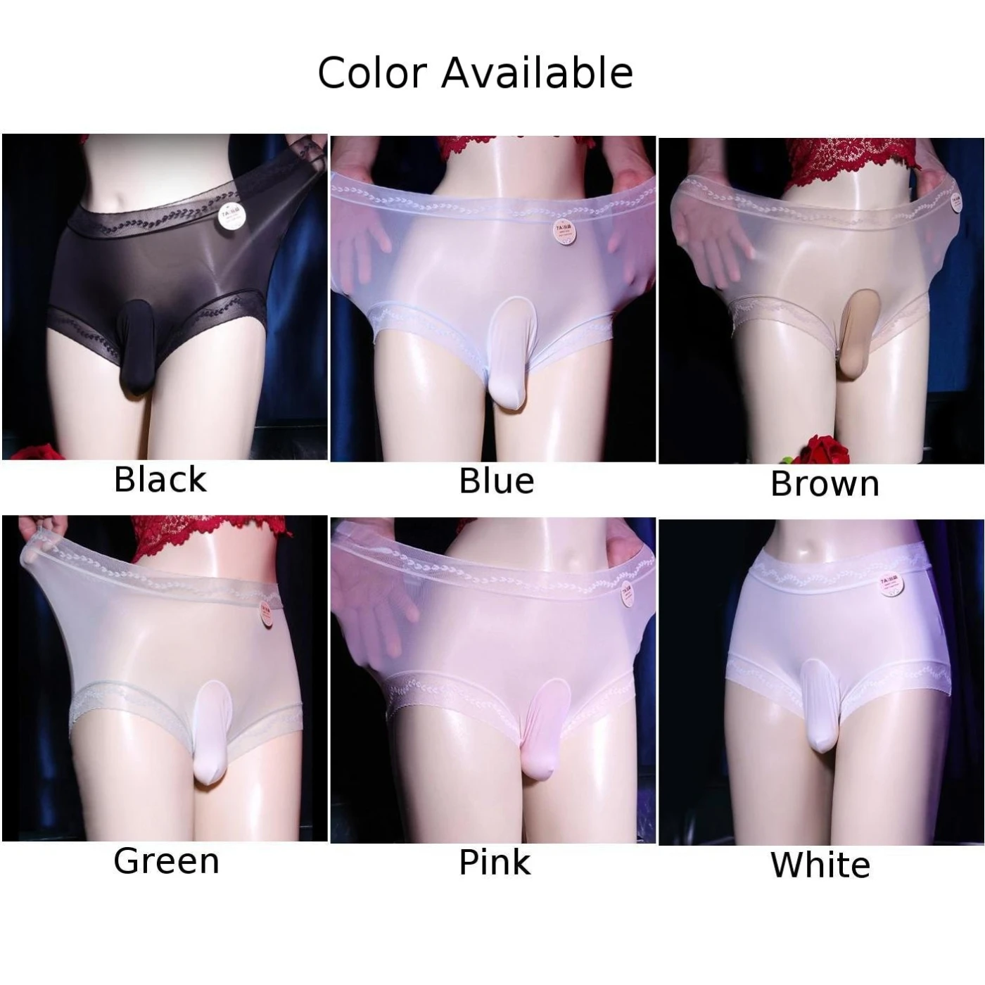 Mens Seamless Elastic Underwear Ultra Thin Breathable Briefs Sexy Separate Underpants Ball Bulge Pouch Panties Exotic Lingerie