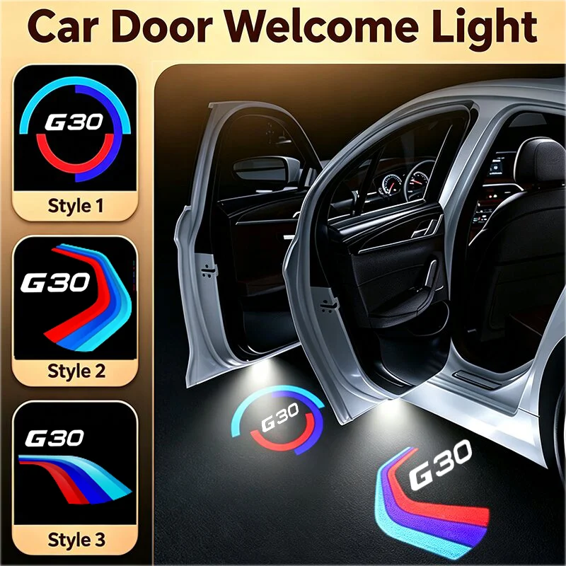 2PCS For BMW 5 Series G30 2017-2023 520i 530i 540i M550i LED Car Door Welcome Lights Projector Ghost Shadow Lamp Accessories