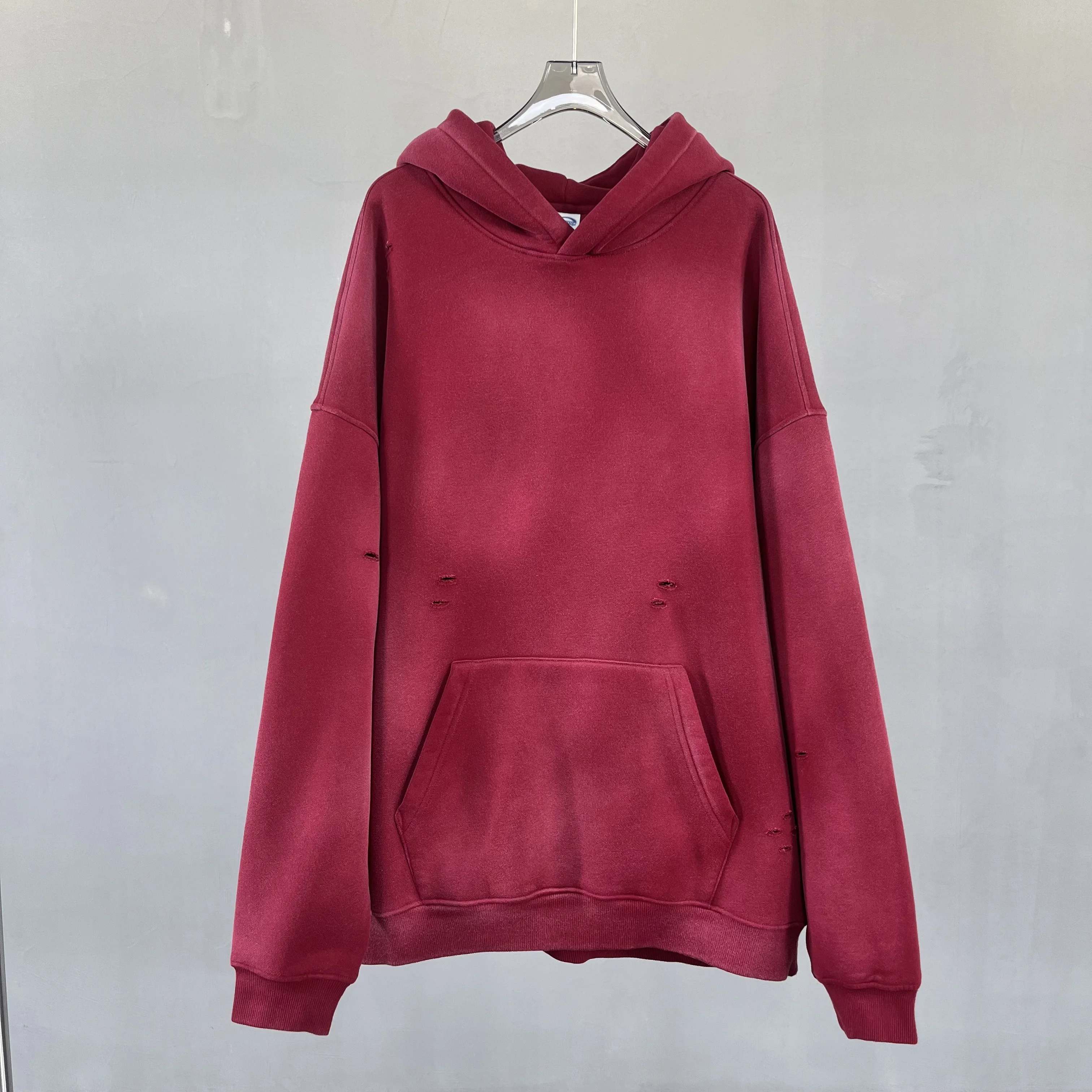 Spray monkey cut hole hoodie and sweater