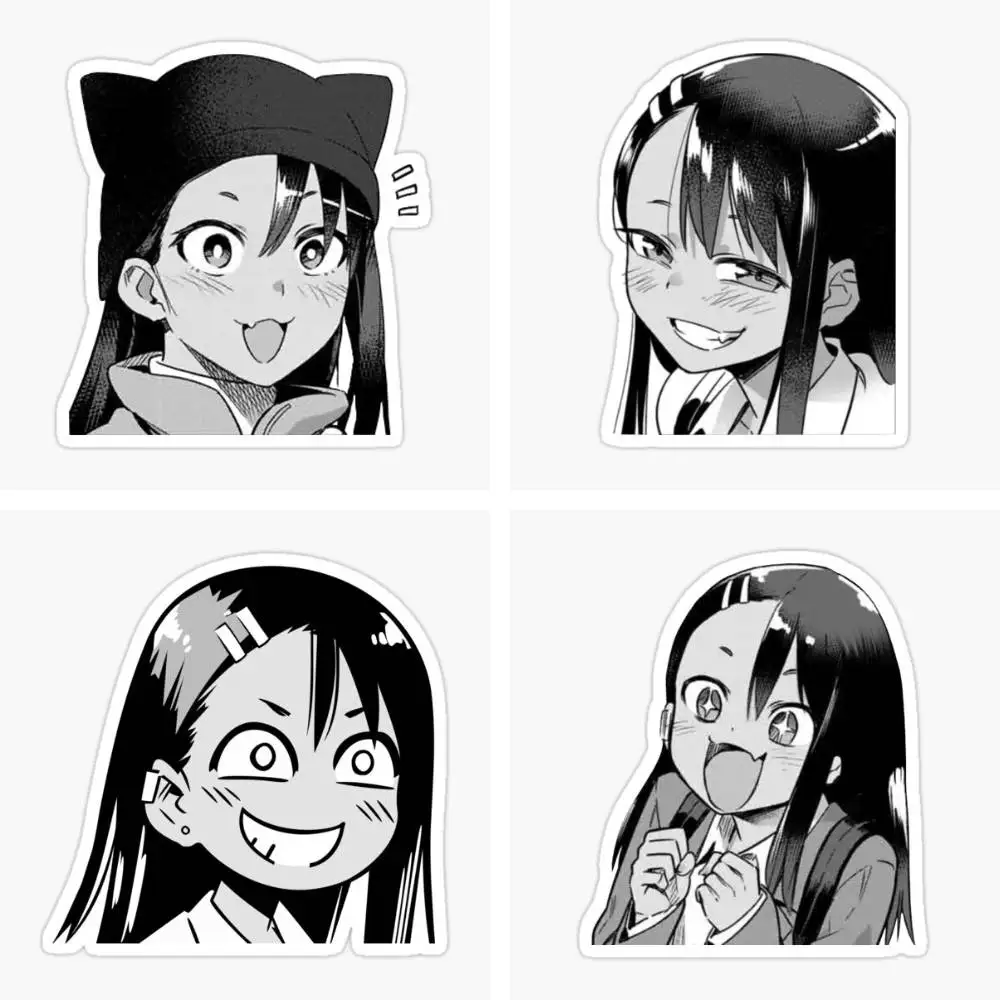 Nagatoro Anime Character Sticker Car Window Bumpers Die-cut Vinyl Stickers Decorative Accessories