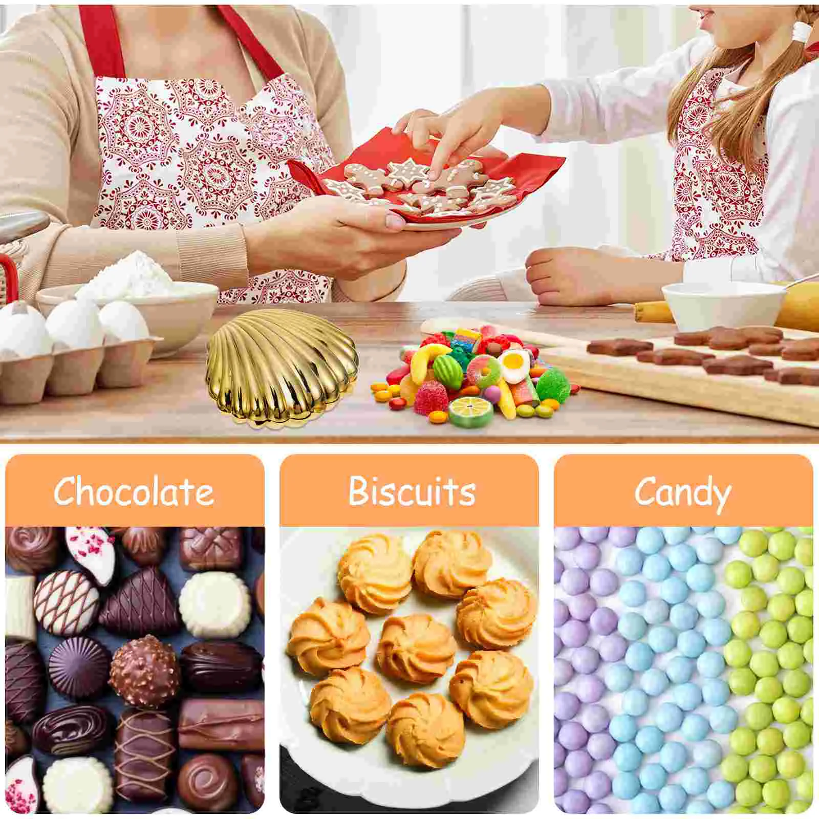 10 Pcs Shell Candy Box Snack Containers for Adults Wedding Supplies Decorate Plastic Baby Boy