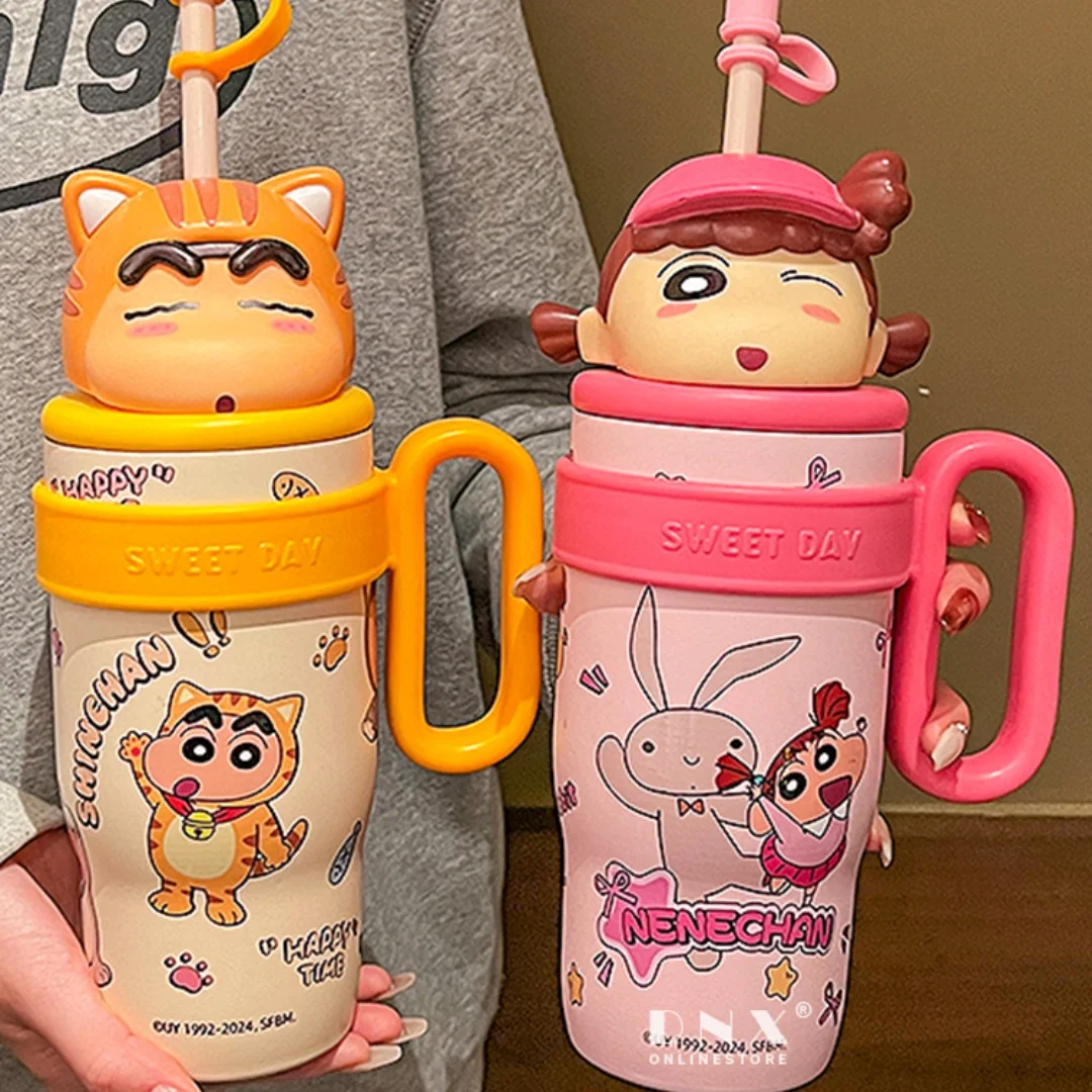 

Crayon Shin-Chan персонаж периферийный большой емкости Ручка чашка из нержавеющей стали термос чашка Студенческая соломенная чашка подарок для детей