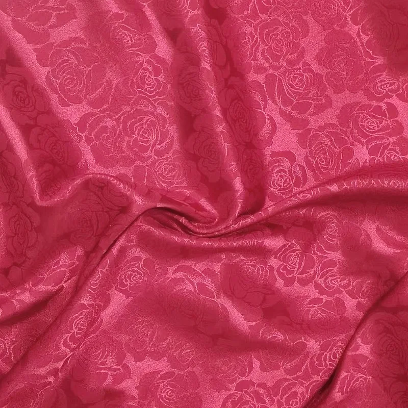 

Розовая шелковая жаккардовая ткань, одежда, шелковая ткань, Ципао, юбка с лицом лошади, одежда для малышей, ткань в древнем стиле, 108*9,05 дюймов