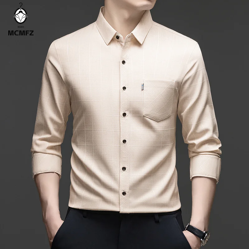 Men Classic Plaid Short Sleeve Shirt Business Casual Button Down Tops For All Seasons Spring Summer Daily Wear