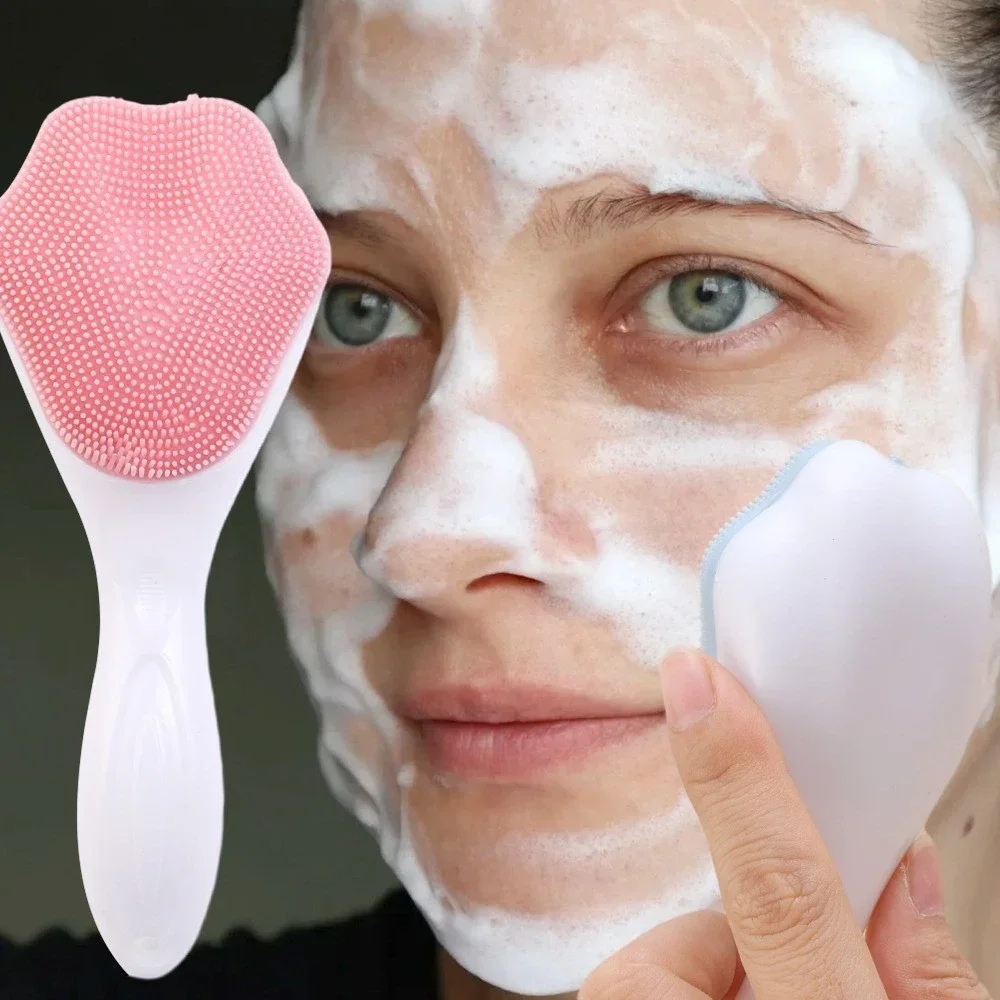 1 Stück Katzenpfoten-Silikon-Gesichtsreinigungsbürste, Gesichtsreinigungsbürste, Make-up-Entfernungsbürste, Porenreinigungsbürste mit langem Griff, Gesichtsreinigungswerkzeug – Detail 1