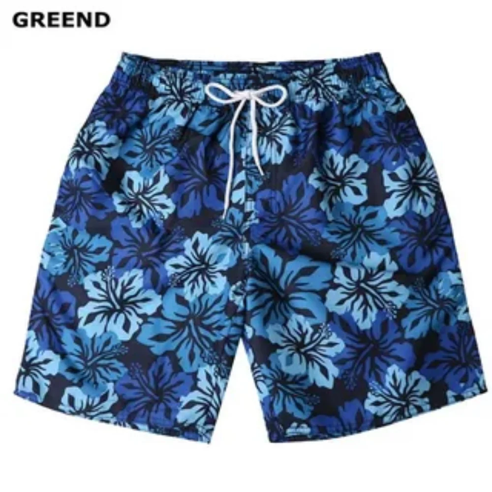 Summer 2025 men's fashionable casual beach pants, 3D palm tree-printed shorts, trendy, refreshing and quick-drying