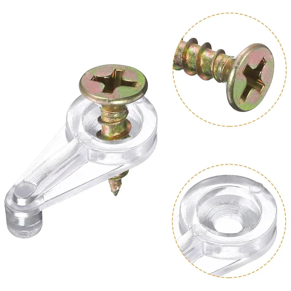 Glass Clamps Plastic Cabinet Clips Easy To Use Glass Retainer Clips Kit Metal Overall Plastic Cabinet Glass Panel