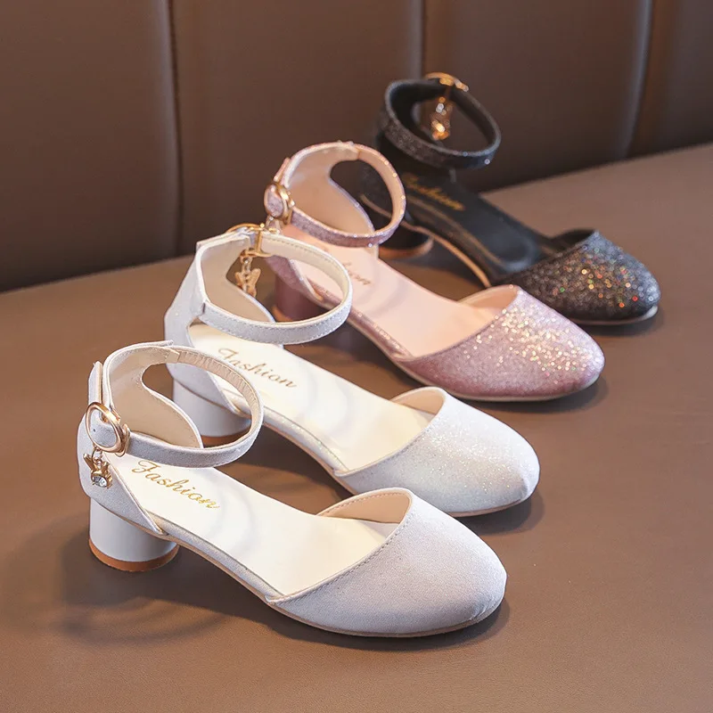 

Fashion Girls' Princess Shoes 2025 Autumn New Kids Leather Shoe Simple Girls' Princess Shoes Versatile Child High Heels Zapatos