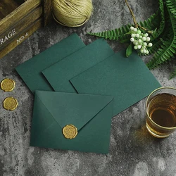 10pcs/lot Green Envelope 250g Paper High-grade Small Business Supplies Stationery Envelopes for Wedding Invitations Postcards