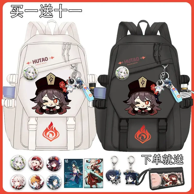 Anime Game GS Impact Wanderer Balladeer Kabukimono Schoolbag Student Backpack Unisex Travel Fashion Shoulder Bag Gift