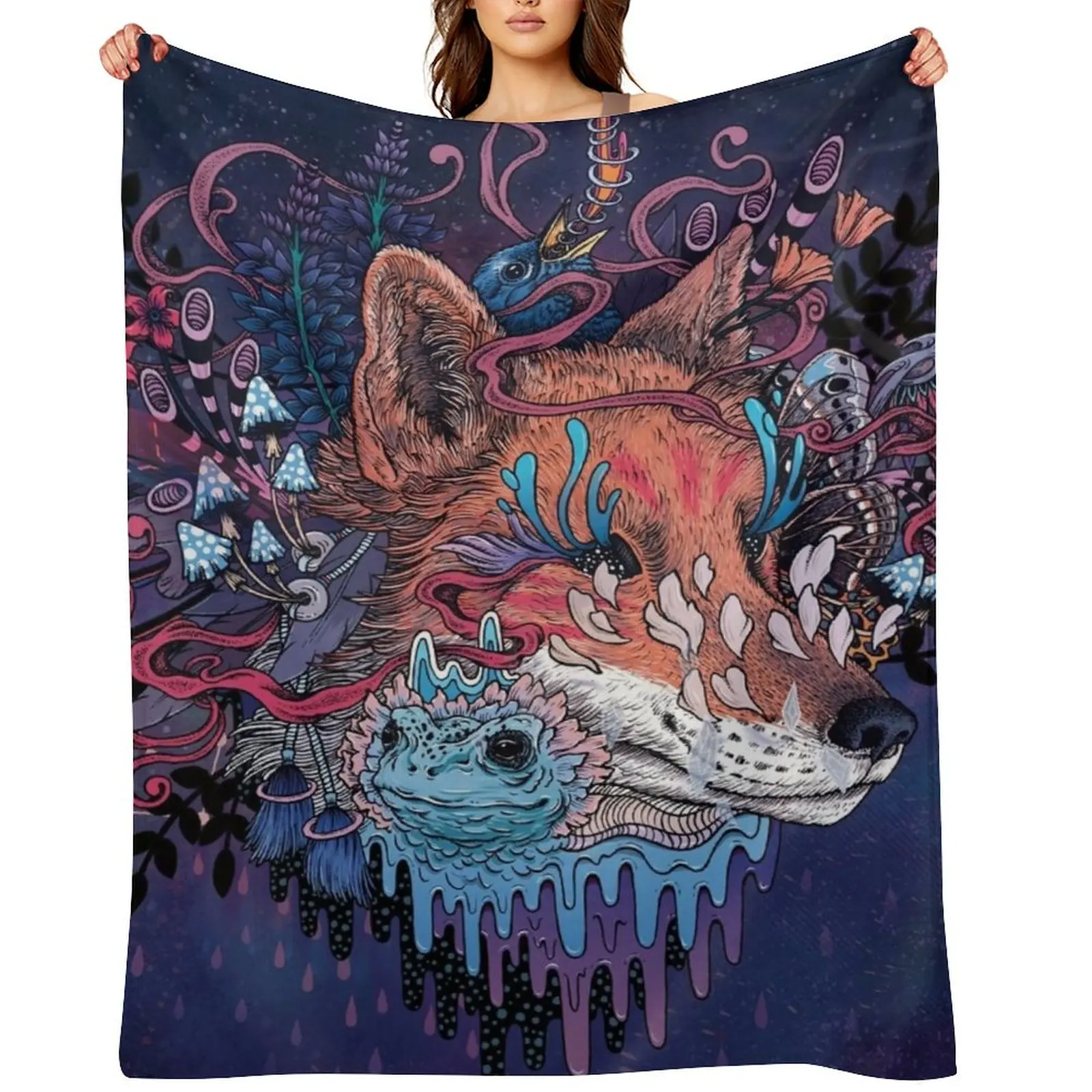 

Envoy (Kitsune) Throw Blanket Personalized Gift Fashion Sofas Picnic decorative Blankets