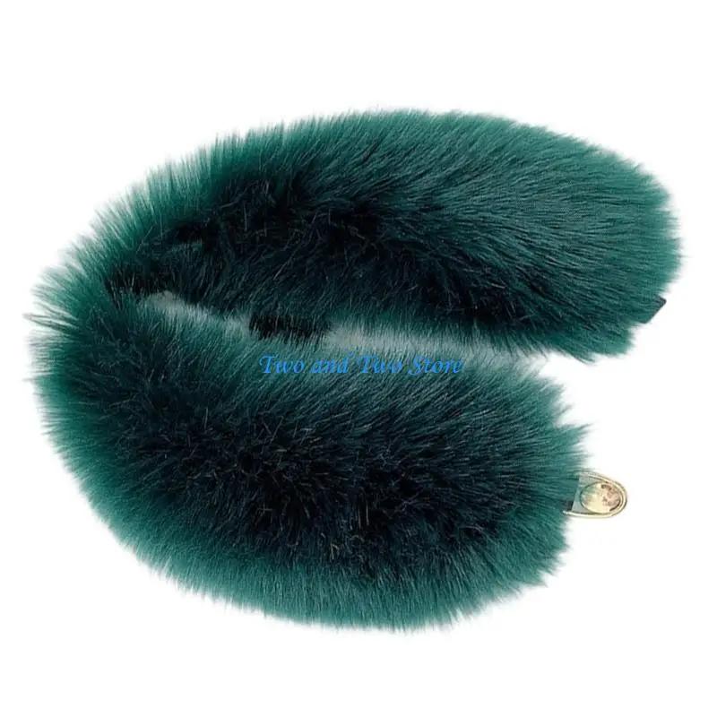 HX6F Nylon Artificial Furs Design Scarf Comfortable Neck Protector For Harsh Winter Days
