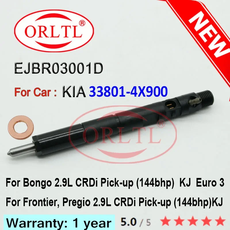 

EJBR03001D 33800-4X900 CRDI Diesel Fuel Injector 33800 4X900 338004X900 for Delphi KIA BONGO III 2.9L CRDi Pick-up (144bhp)