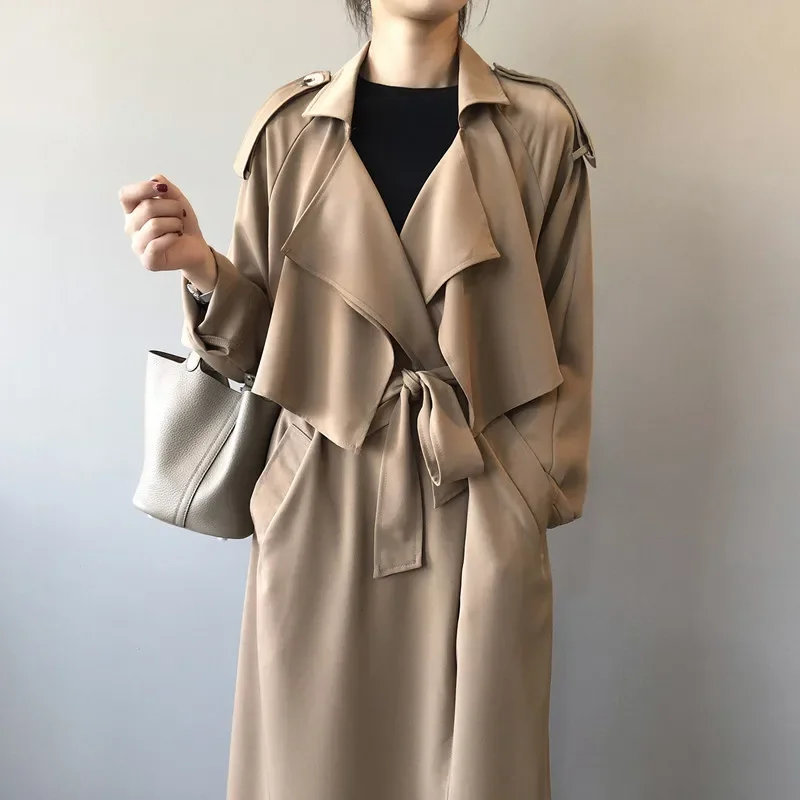 MRMT 2025, Marke Neue frauen Mode Temperament Lange Windjacke Weibliche Retro Britischen Wind Lose Jacke Weibliche Frauen Mäntel