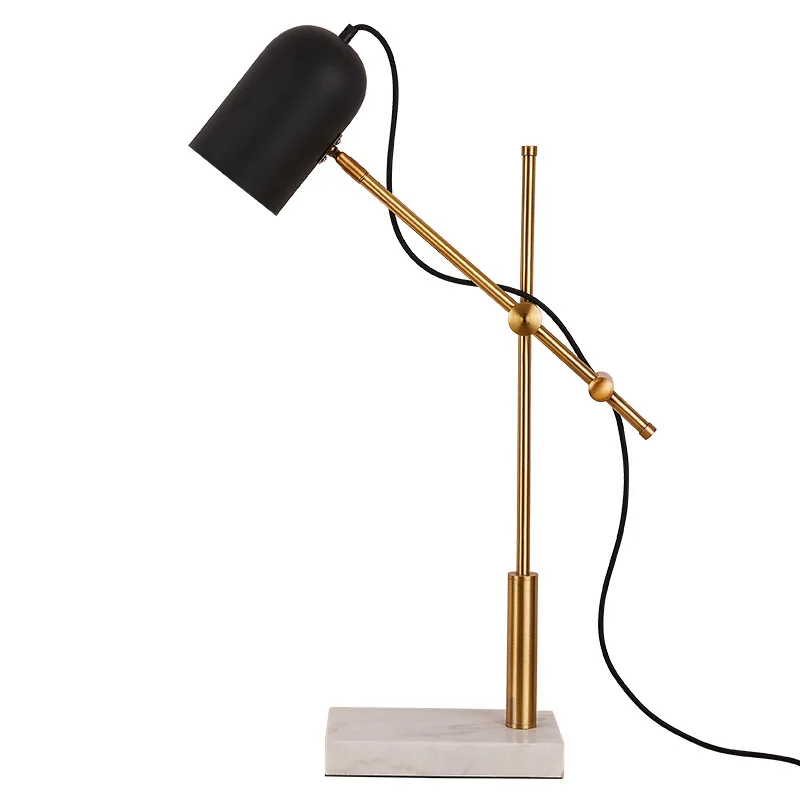 

Modern fishing lamp, living room marble metal, villa study personalized desk lamp