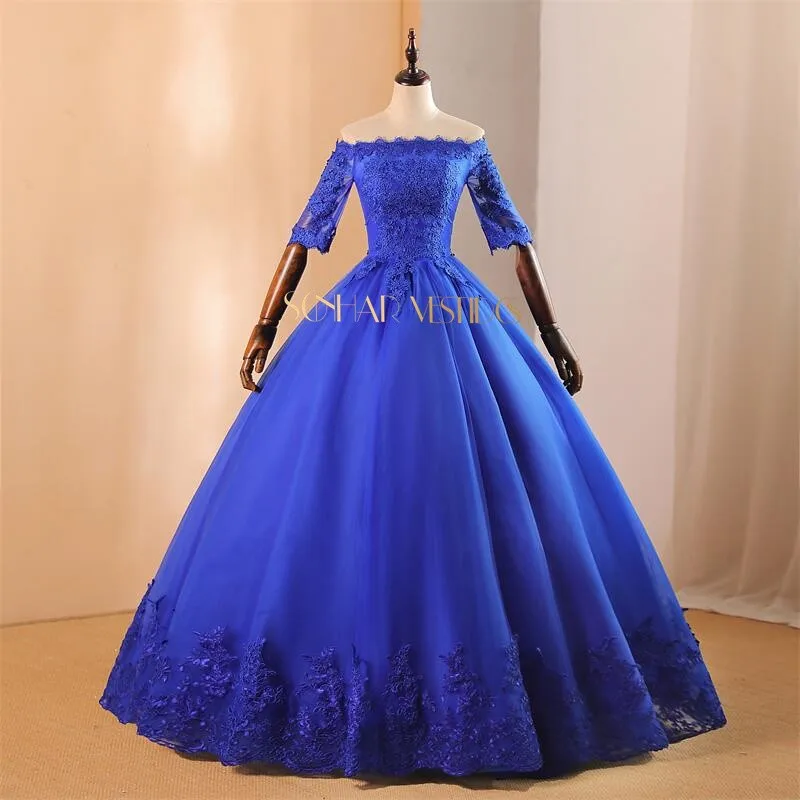 

2024 Autumn New Sonhar Vestidos Off Shoulder Party Dress Elegant Quinceanera Dresses Classic Evening Prom Ball Gown Plus Size