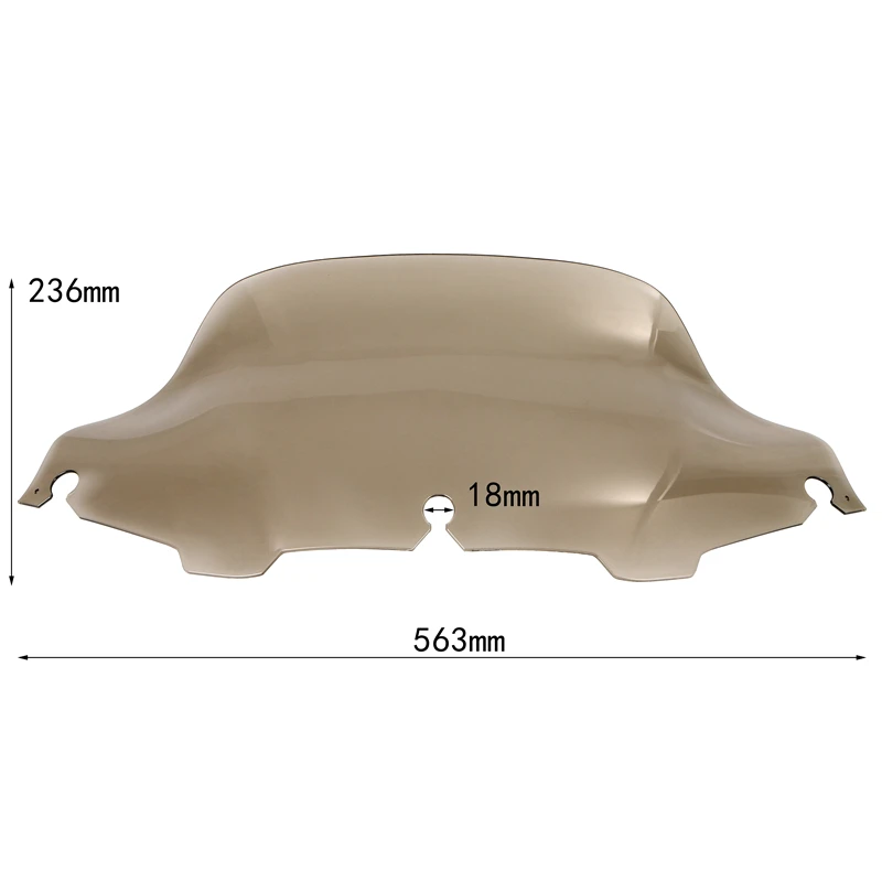Motorcycle Wave Windshield Fairing Windscreen 8 Inch For Harley Electra Street Glide FLHX Touring 1996-2013