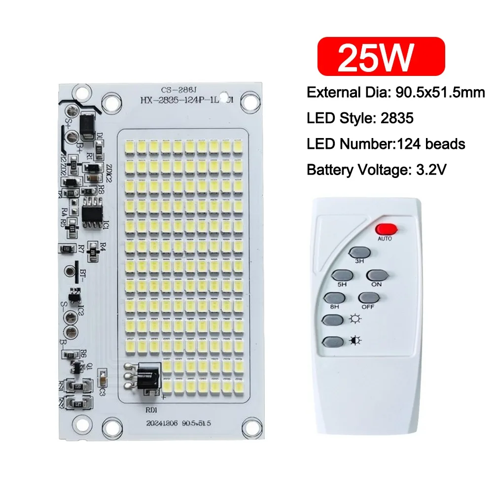 1Pcs SMD Bulb 2835 LED Lamp Chips 10W/15W/25W/40W/60W/100W White Light LED Solar Light Board with Remote Controller