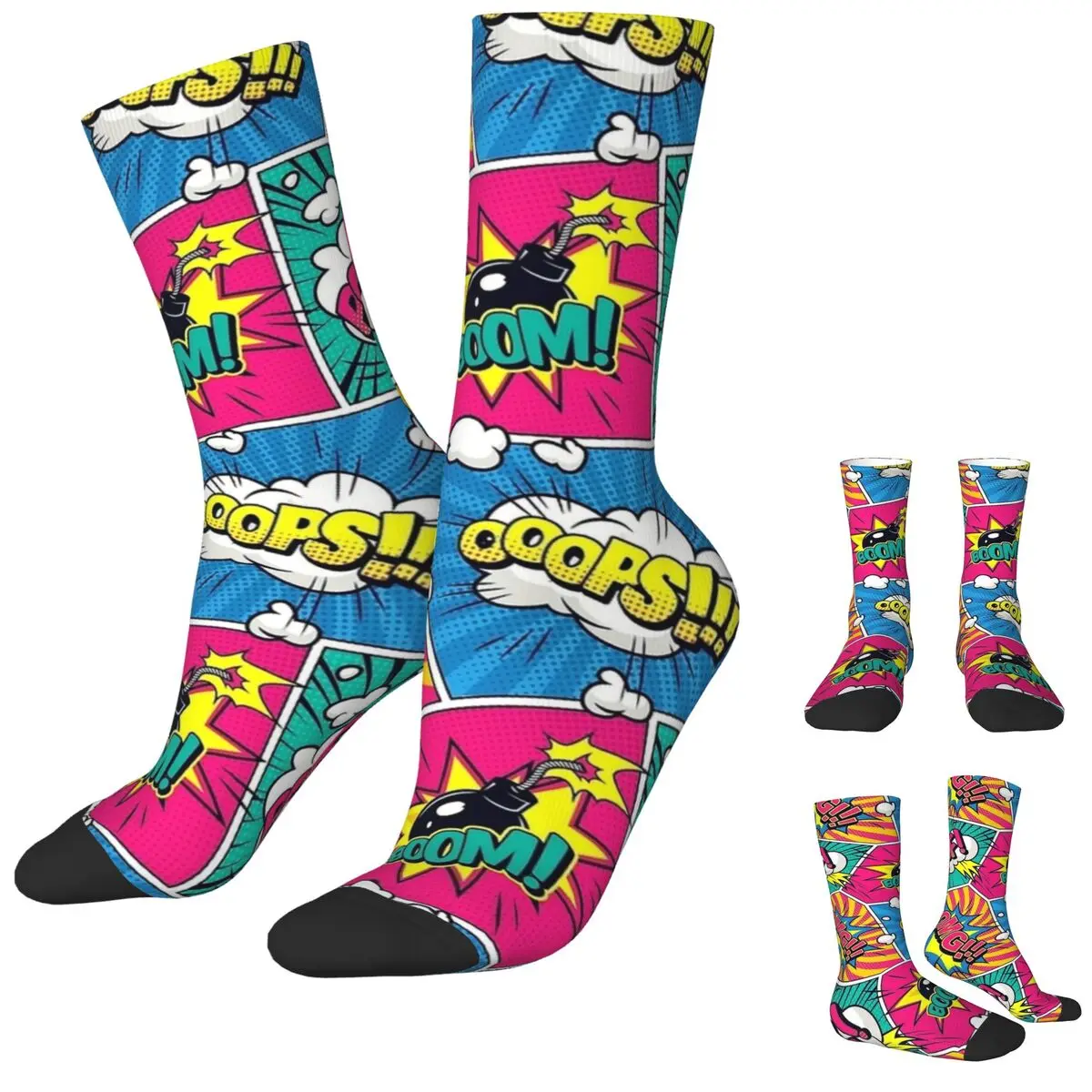 Носки мужские в готическом стиле, дизайнерские Нескользящие, в стиле журавль комиксов, журавль, для скалолазания, осень