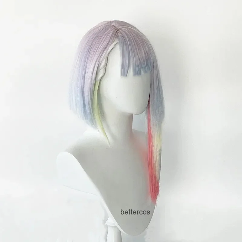 5;c'6,g'8\b/Lucy Wig Anime Cyberpunk Edgerunners Cosplay 45cm Lucyna Kushinada Multicolor Gradient Hair Heak;9'r.5\2/s, - view 3